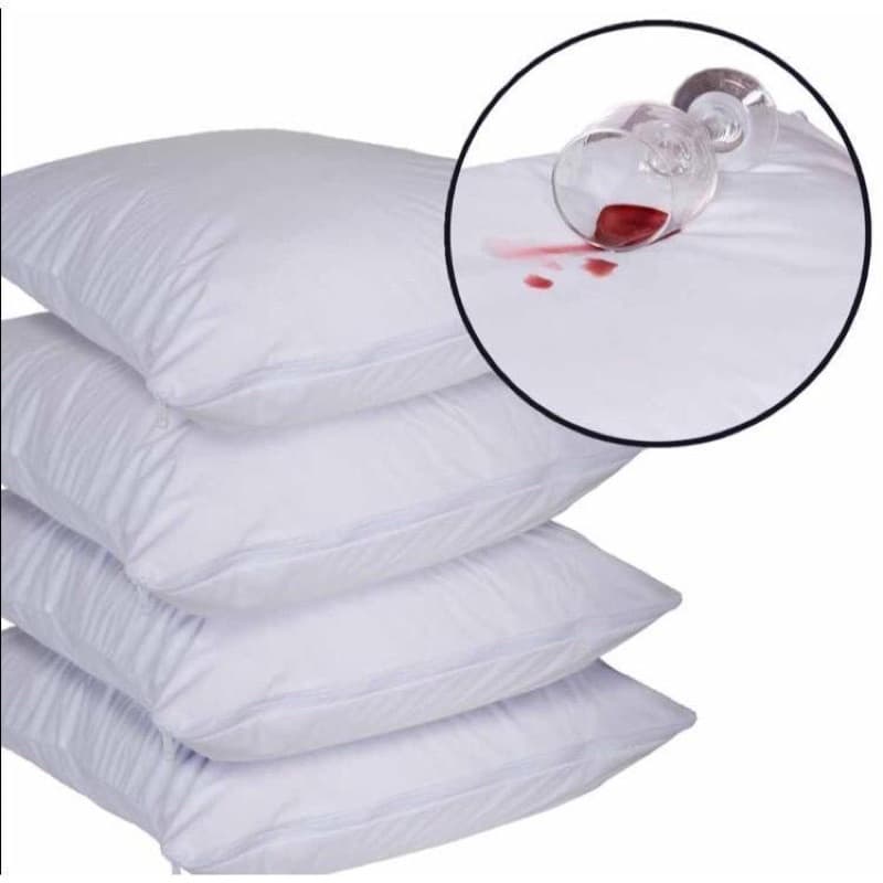 Kit 4 fronha impermeável anti - ácaro Cor Branco com zíper 70cm x 50cm Promoção