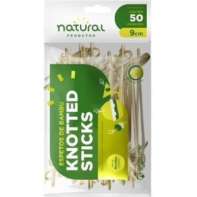 Espeto De Bambu Tipo Knotted Sticks 9cm Natural 50