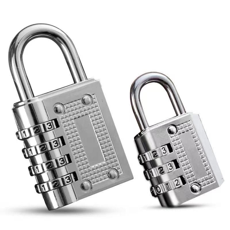 Cadeado senha Segredo Para malas Armários Corrente Cromado com -20mm -27mm -30mm -40mm (ENVIO DE COR SORTIDO)