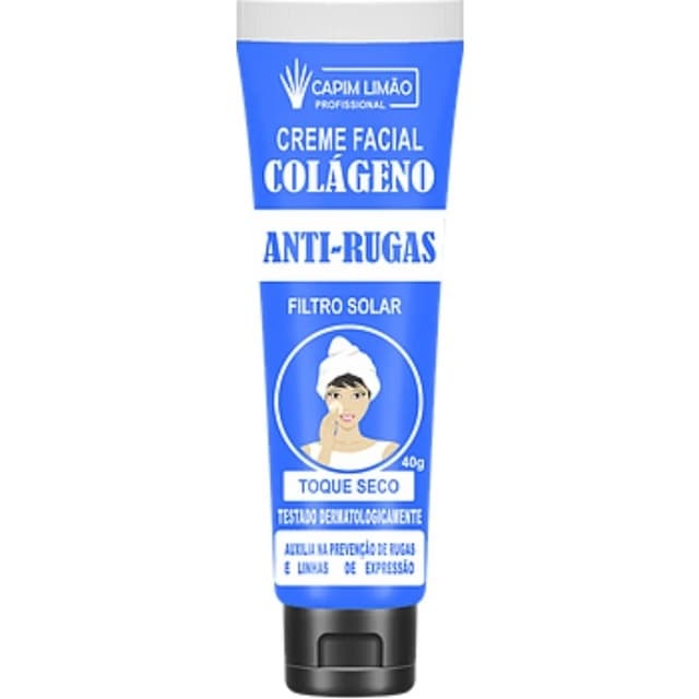 Creme Facial Anti Rugas Capim Limão 40g