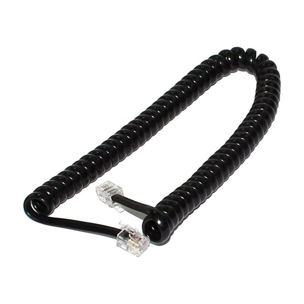 CABO DE TELEFONE ESPIRAL CONECTOR PADRÃO PARA TODOS OS TELEFONES RJ11 2 METROS DE COMPRIMENTO