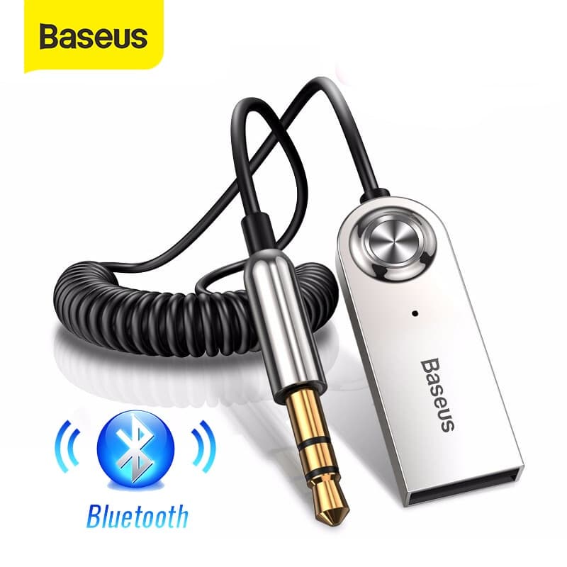Baseus Aux Adaptador Bluetooth Para Carro Jack De 3.5mm USB 5.0 Receptor Kit Auto Handfree Áudio Música Transmissor