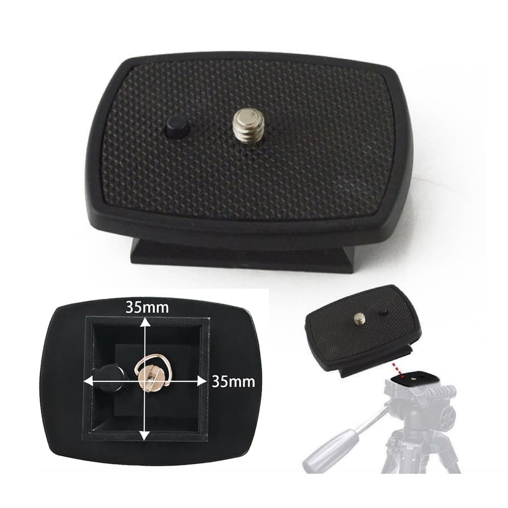 Sapata Engate Rapido Do Tripe Encaixe Base 3,5cm X 3,5cm Monopod Compatível com Diversos Modelos