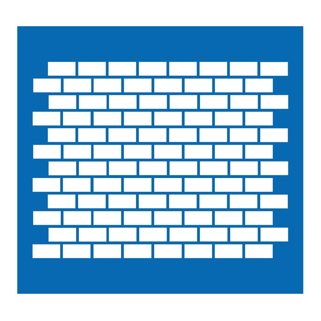 Stencil Tijolinhos para pintura - Tamanho 17x17 cm - unidade