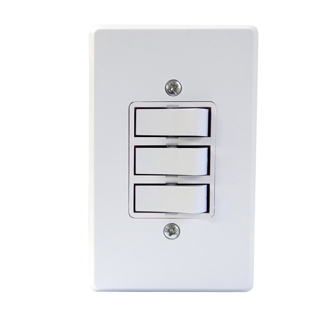 Interruptor 3 Teclas Simples Linha Gelo Radial