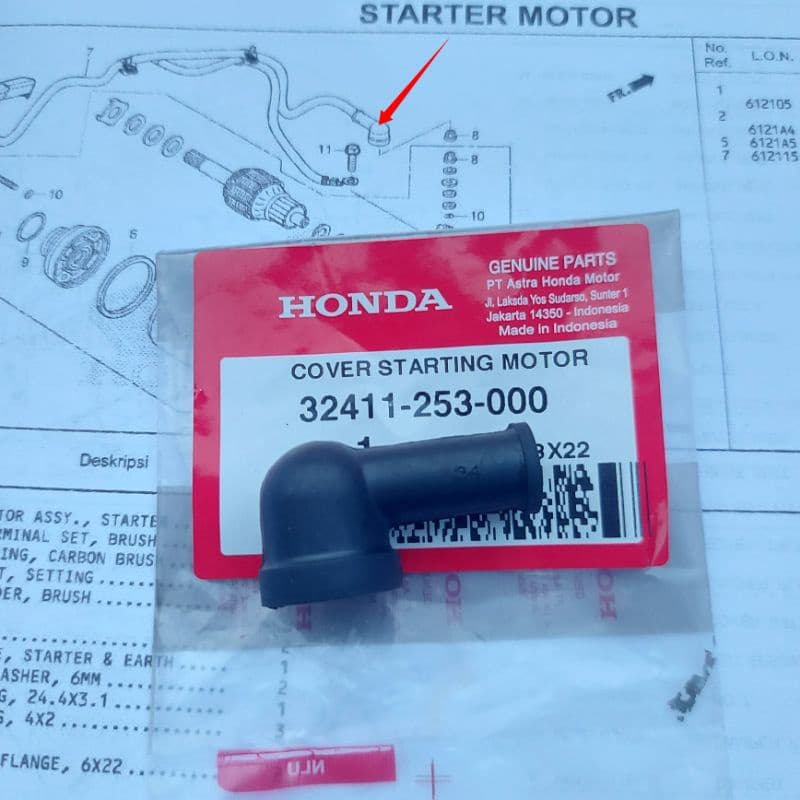 Capa De Borracha Para Cabo Dínamo De Partida CRF 150 Megapro Tiger CB 150