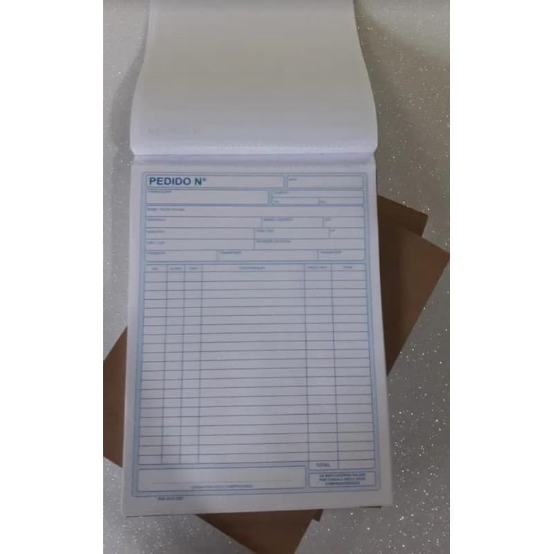 100 blocos de pedido 15x21 c/ 50 folhas