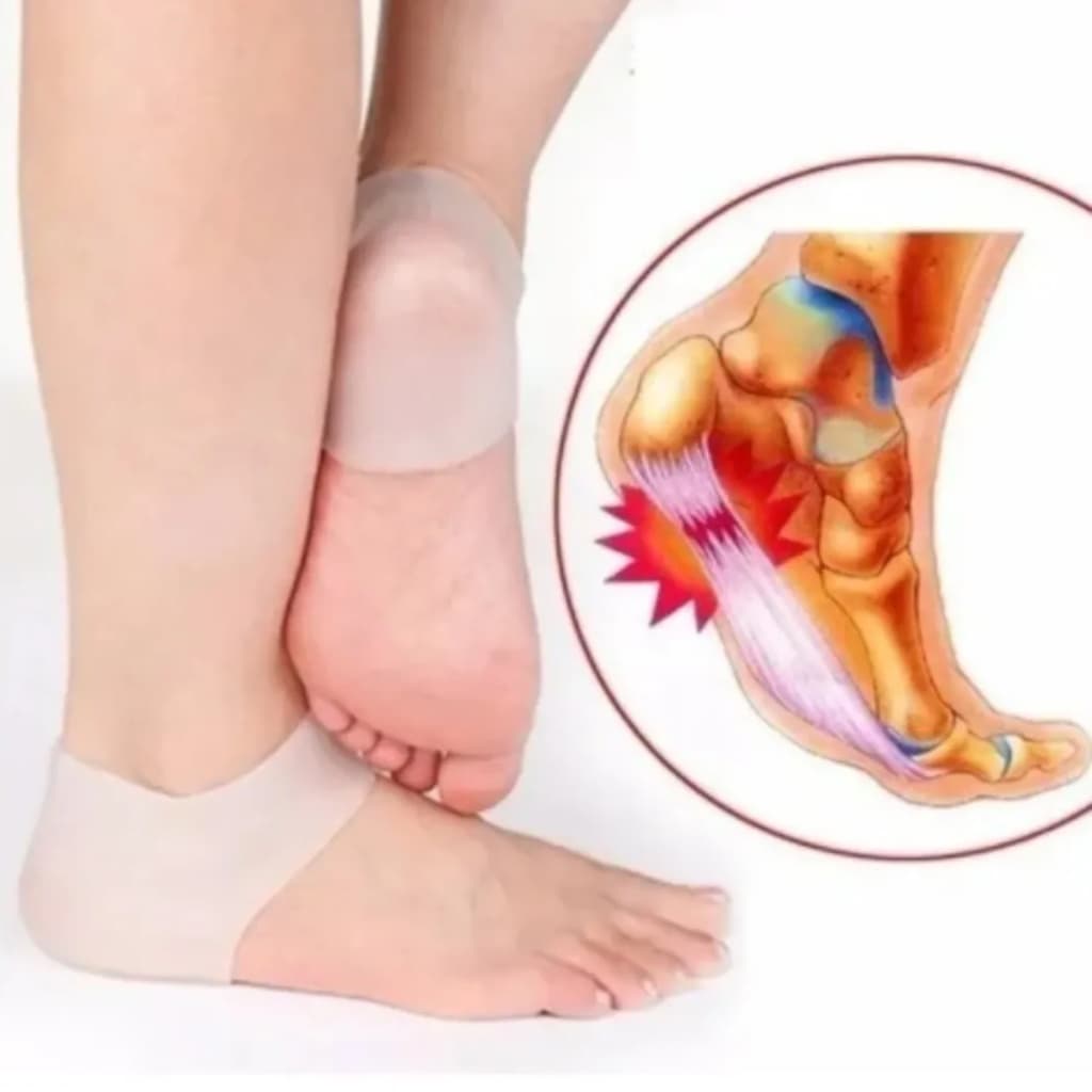 Protetor De Calcanhar Anti Fissura Meia Ortopédica Hidratante Órtese De Silicone