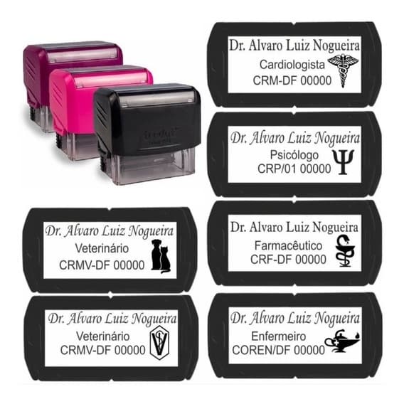 Carimbo Automático - Personalizado com seus dados Profissionais!!! Modelo Nykon 302