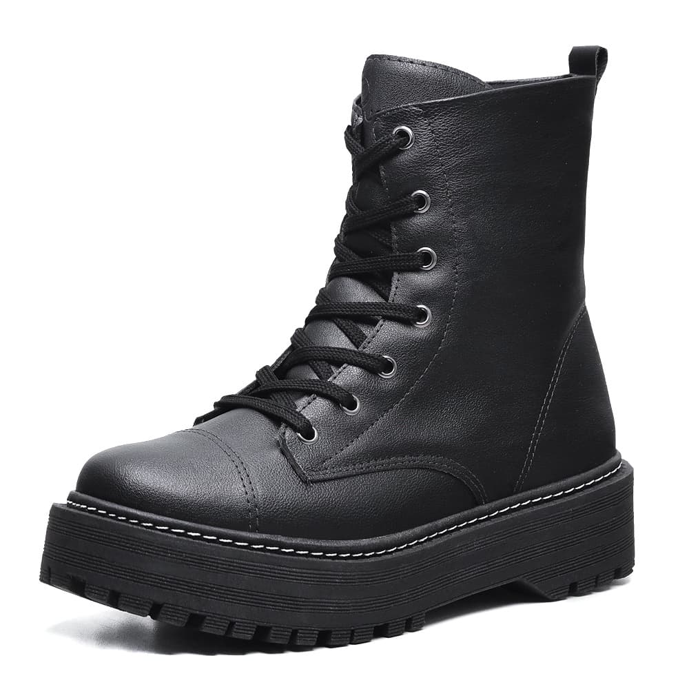 Bota Coturno Feminino Falcucci Blogueira Tratorada Plataforma