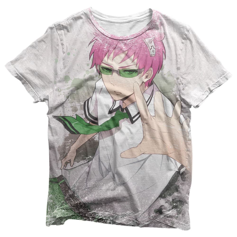  Camisa Kusuo Saiki - Camisas Saiki Kusuo no Psi-nan Estampa Total