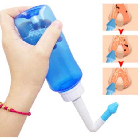 Limpador Higienizador Lavador Irrigador Lavagem Nasal 300 ml 2 bicos adulto e infantil para alergia e sinusite rinite