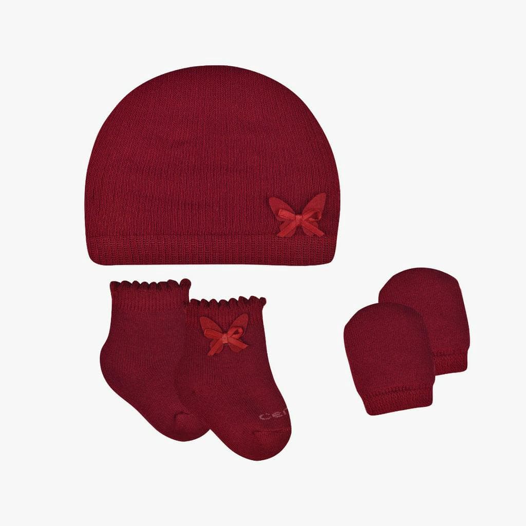 Kit Maternidade Bebe Recem-nascido Touca,Luva,meia Bo Papilloo