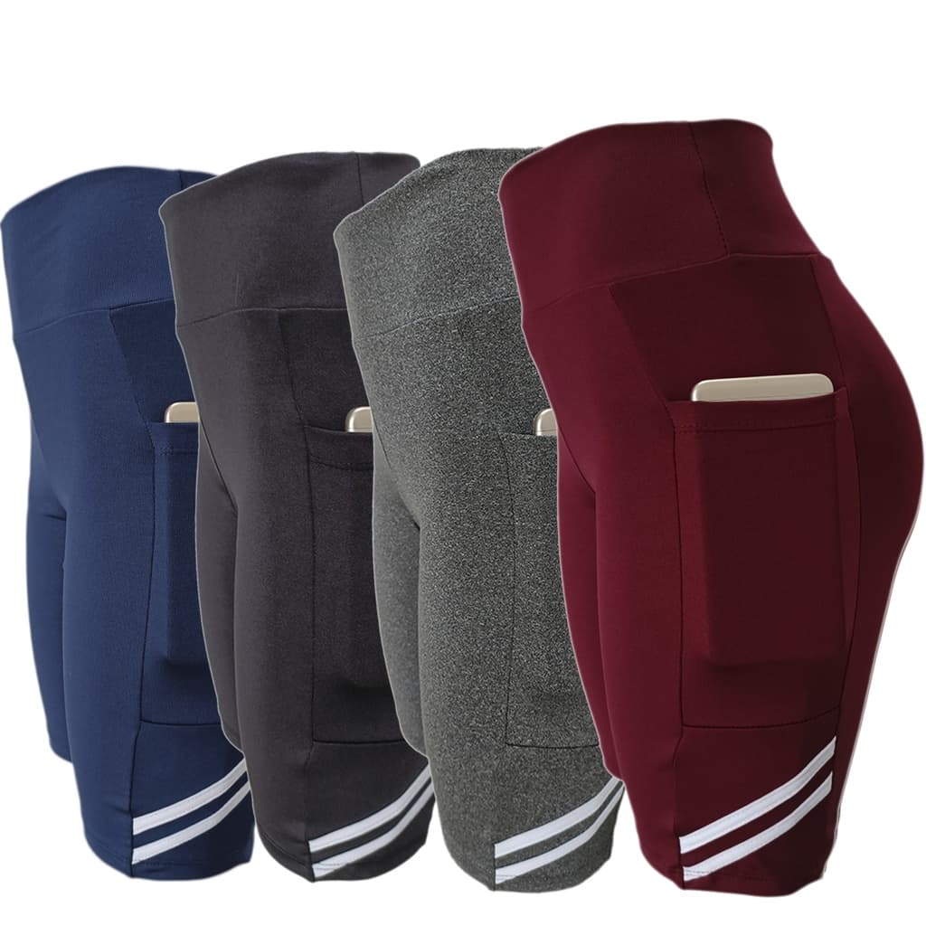 Kit 02 Bermudas Ciclista Academia Com Bolso/celular Suplex