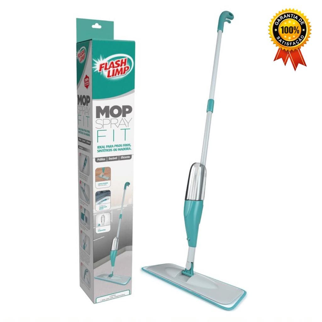 Mop Spray FIT com reservatorio 365ml, Borrifa Limpa e Seca , MOP0556, Flash Limp
