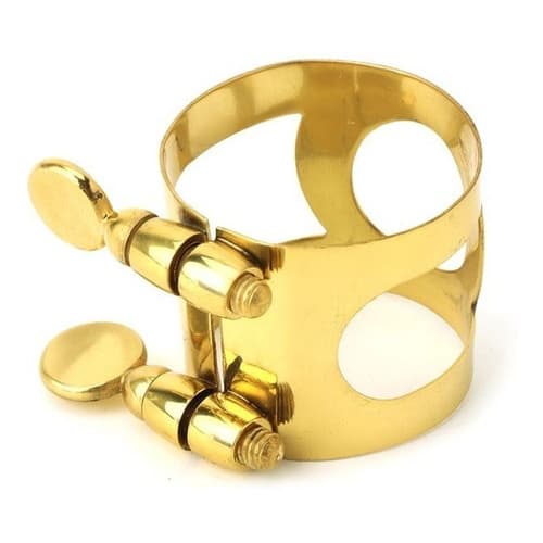 Abraçadeira Presilha Para Boquilha Sax Alto Cor Dourada