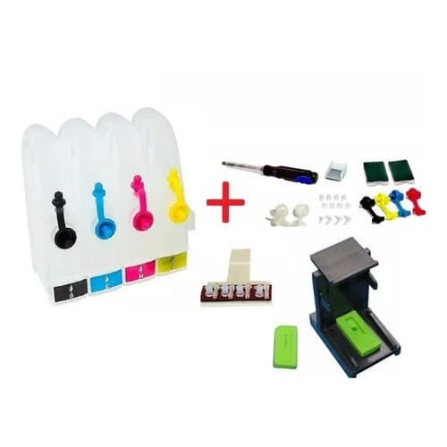kit Bulk Ink Completo para Impressora HP 2874 2776 2676 2774 2373 2546 e outras
