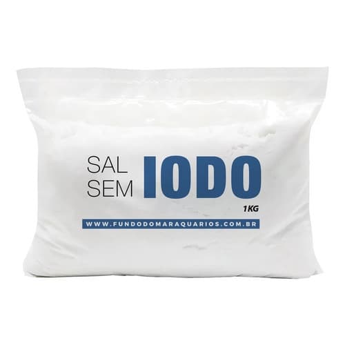 Sal Sem Iodo a Granel 1kg para Tratamento de Peixes