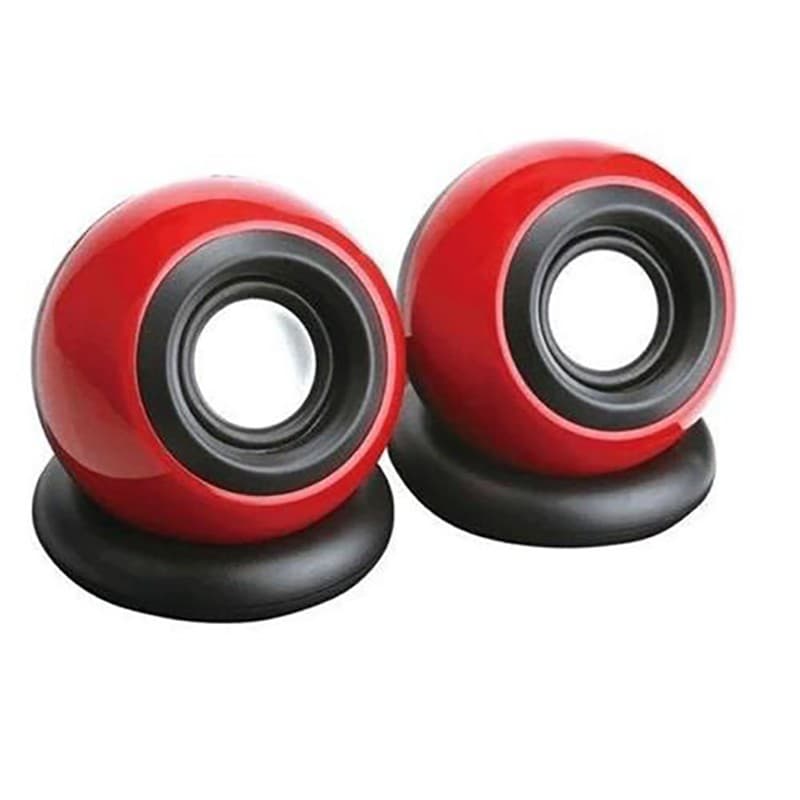 MINI ALTO-FALANTE KNUP KP-601 VERMELHO - CABO DE 0,70M