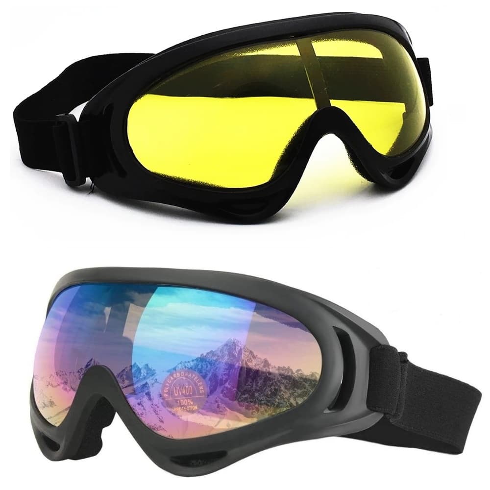 Óculos Esqui Jet Ski Snowboard Paintball Kit Com 2 Unidades