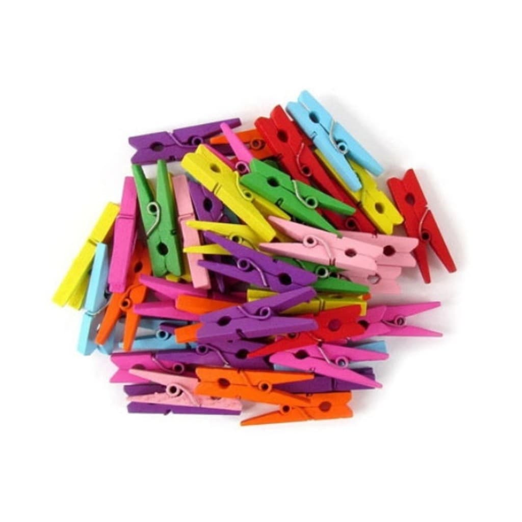 100 mini pregador de madeira 2,5 cm decorativo para fotos ou artesanato