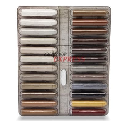 Kit 24 Cores Giz Corretivo Madeira Mdf Mdp Marcenaria Moveis