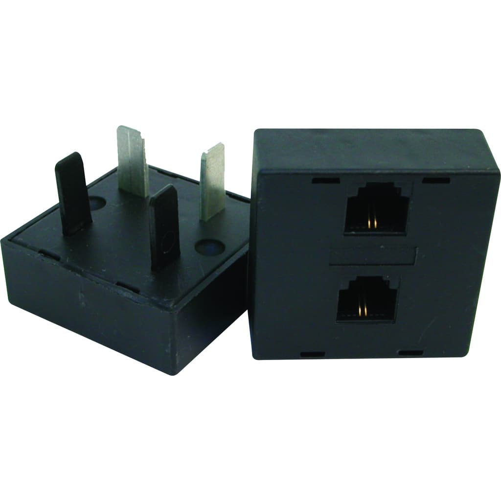 Adaptador Pino Padrão Telefone + RJ11 Duplo Pto Macho Radial