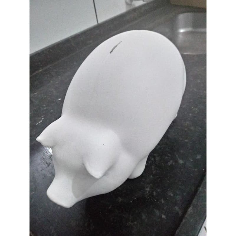 cofrinho de gesso porquinho para guardar moedas dinheiro