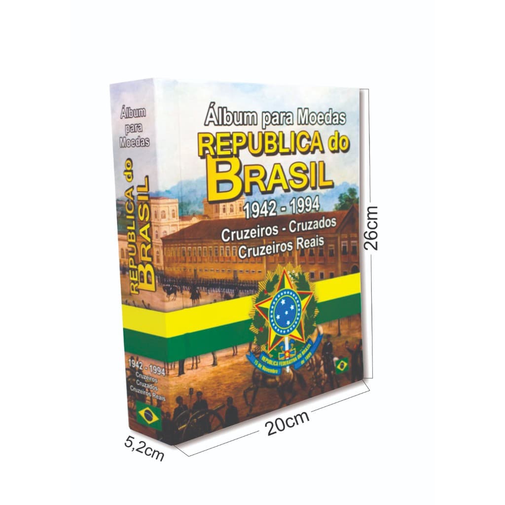 Álbum Moedas Republica do Brasil 1942 até 1994 Cruzeiros Cruzados