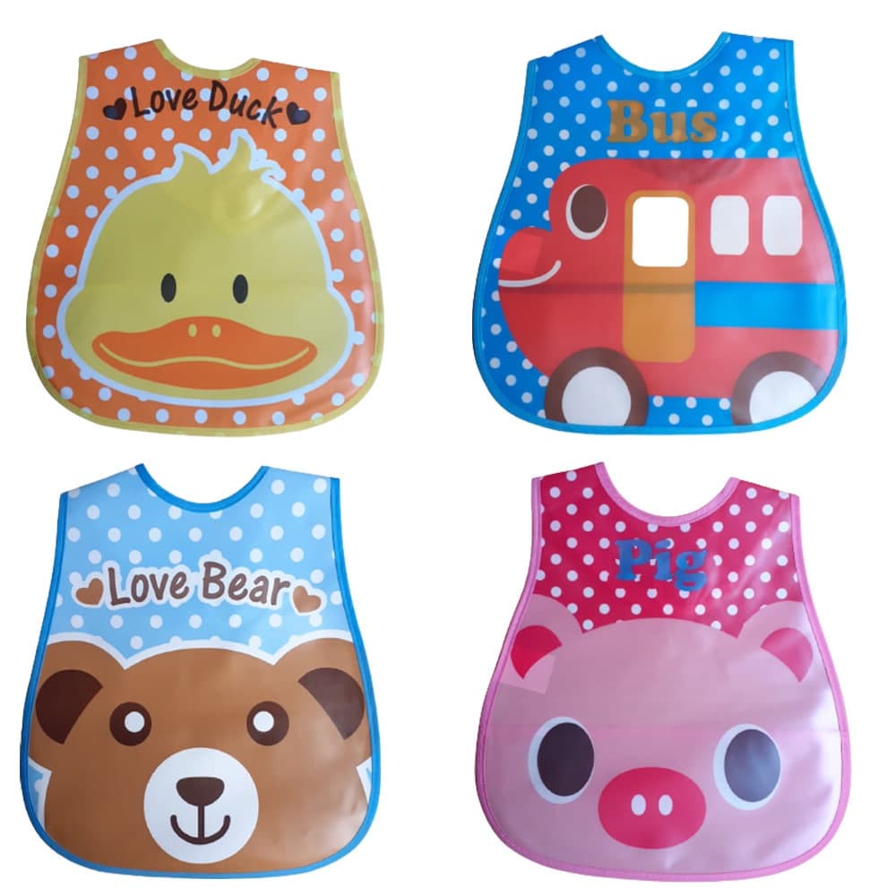 Babador Avental Plástico Forte Impermeável Bebe Alimentação