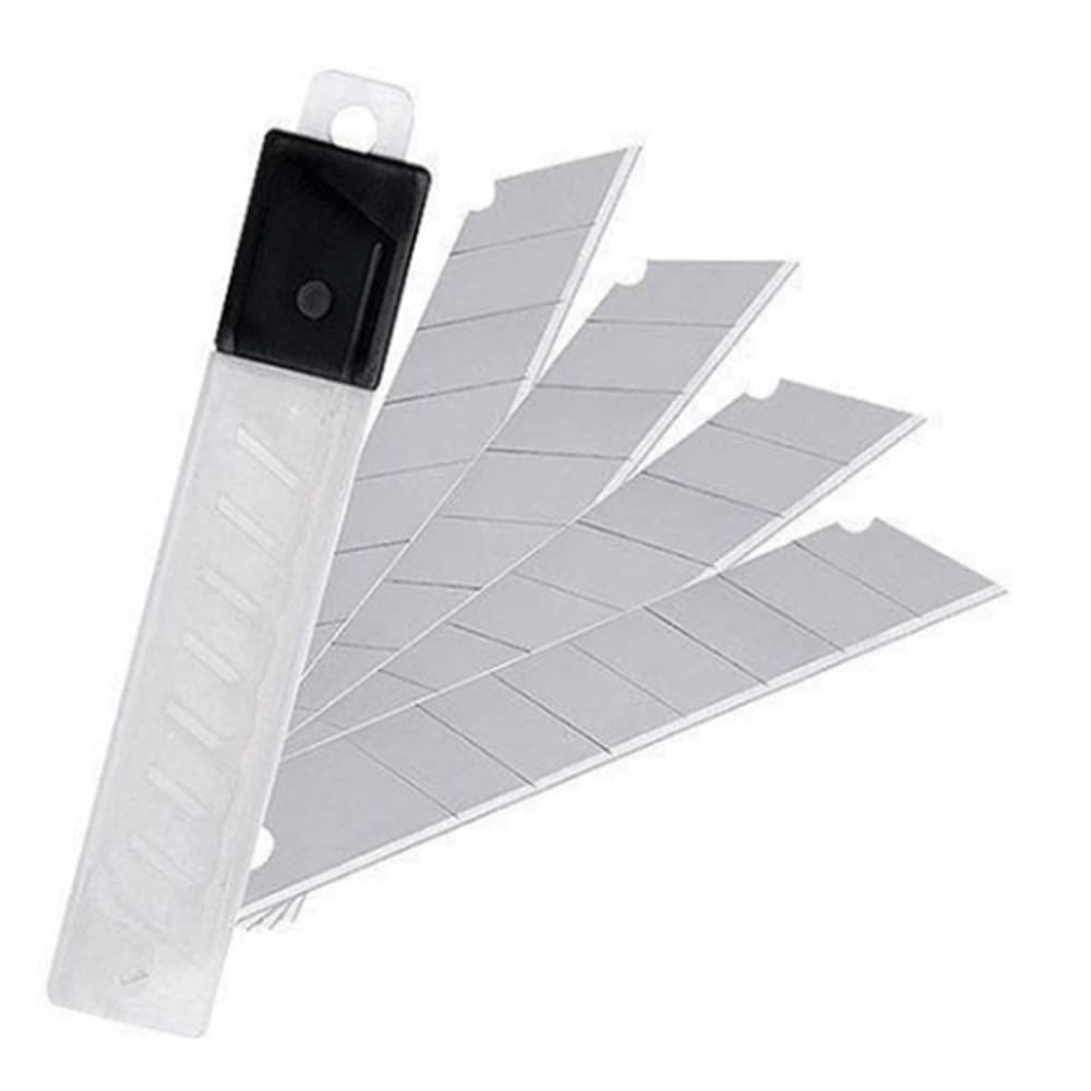 Lâmina para Estilete 18mm - 10 Laminas Afiada Resistente Corte Preciso Escritório Ferramenta