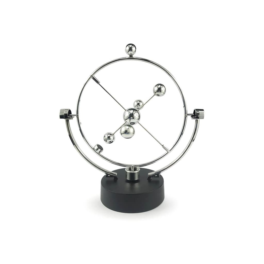 Pendulo De Newton Cinético Giratório Magnético Esferas Mesa Escritório Sala Enfeite Decoração
