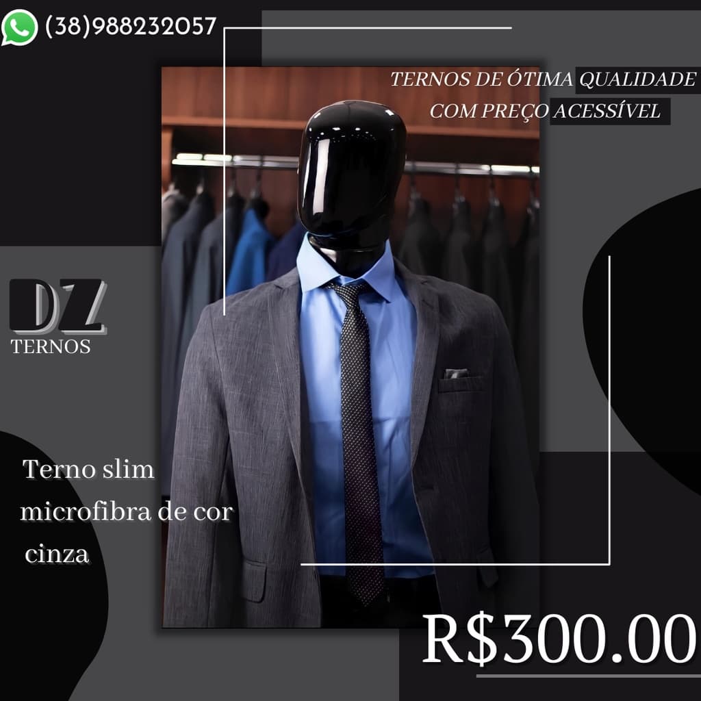 Terno de ótima qualidade , com preço acessível ,Slim microfibra com Corte italiano.