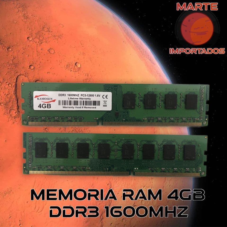 Memória Ram 4gb 1x4gb Amd 1600mhz Ddr3