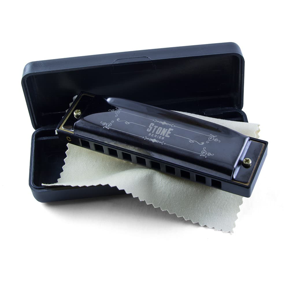 Gaita Diatonica Orleans Stone 10 Furos Afinação Em Dó (c) C/ Caixa Transporte Instrumento Sopro