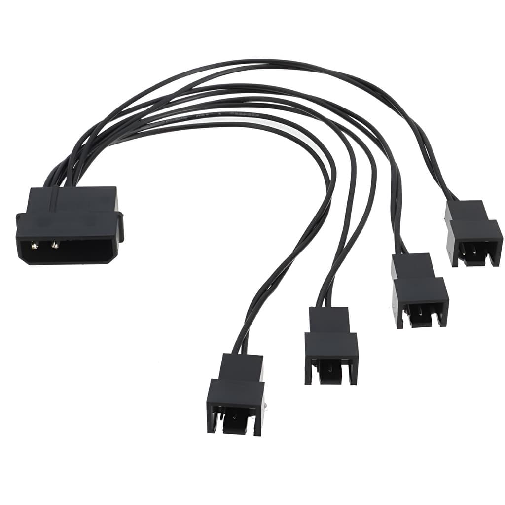 Cabo Hub Adaptador Fan Molex Multi Para 4 Coolers fans