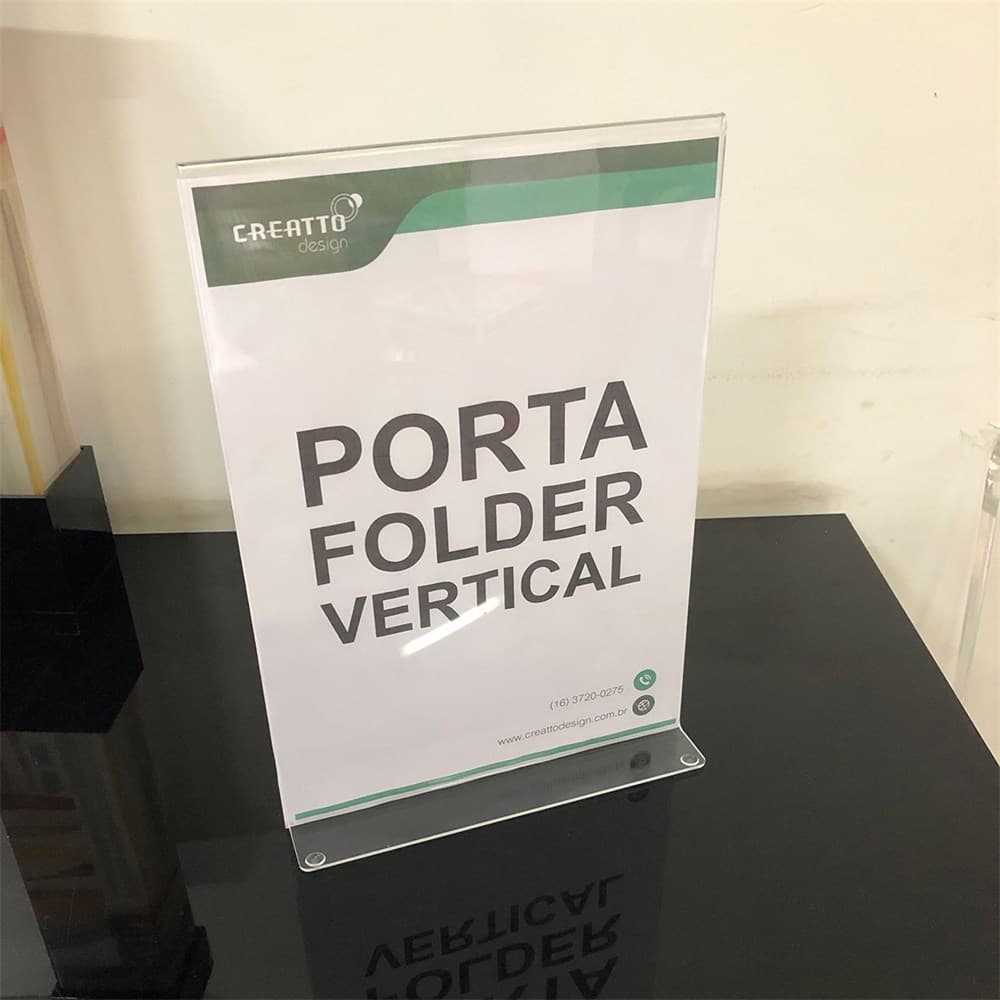 Porta folder vertical - modelo T A5 - Kit 5 uni