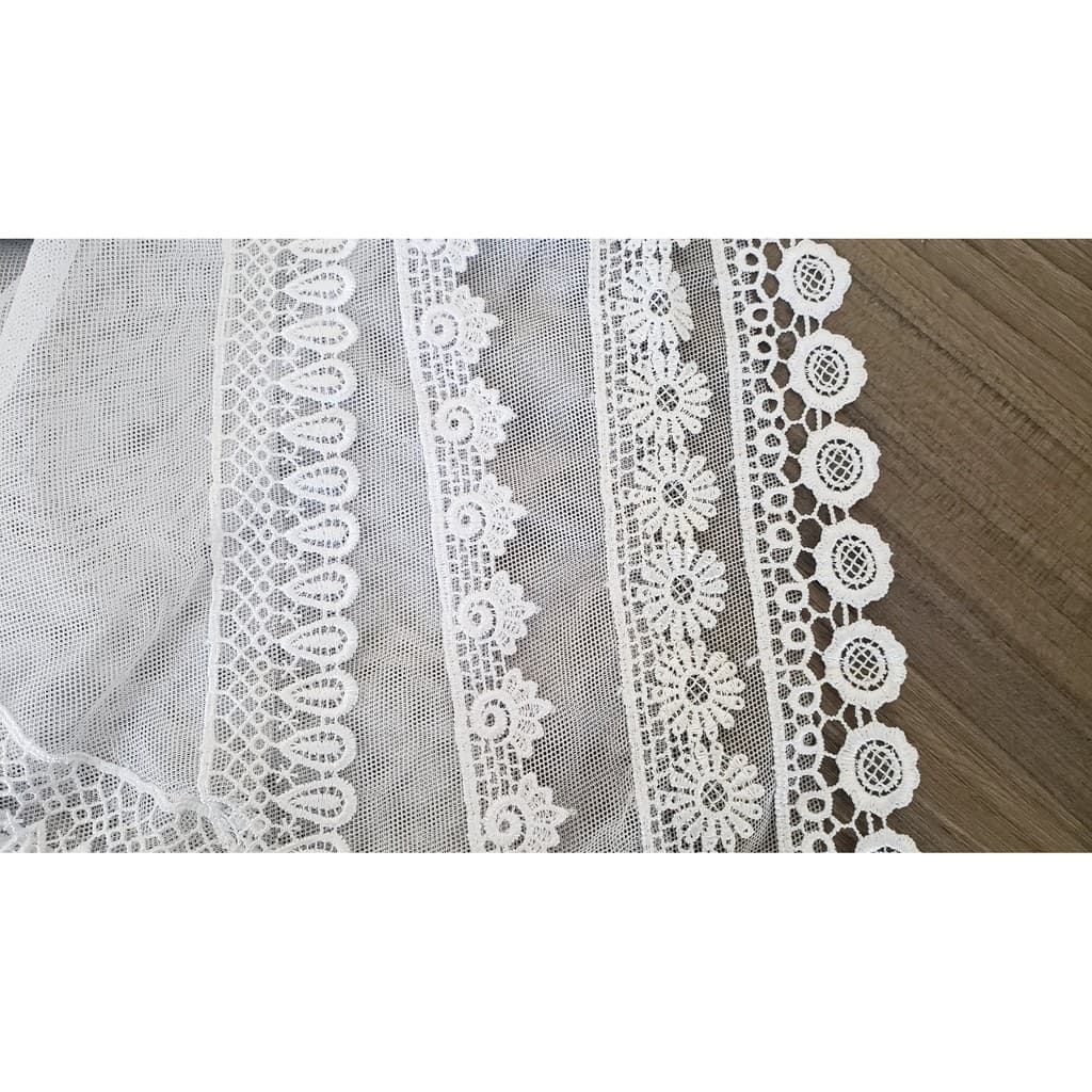 Kit 7 Véus Ccb Redondo ou Quadrado Renda Guipir Atacado