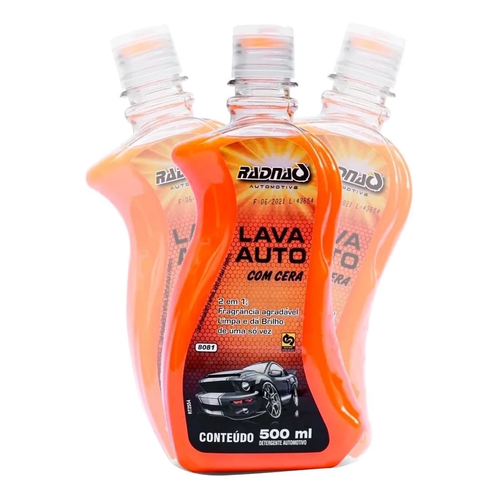 Shampoo Automotivo Lava Auto Com Cera Carnaúba - 500mL Radnaq P/ Carro