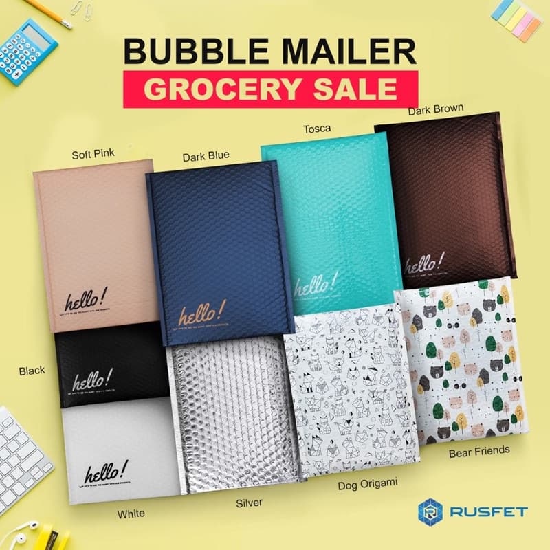 ENVELOPE De Embalagem RUSFET PREMIUM 12x18 POLYMAILER Bolha MAILER
