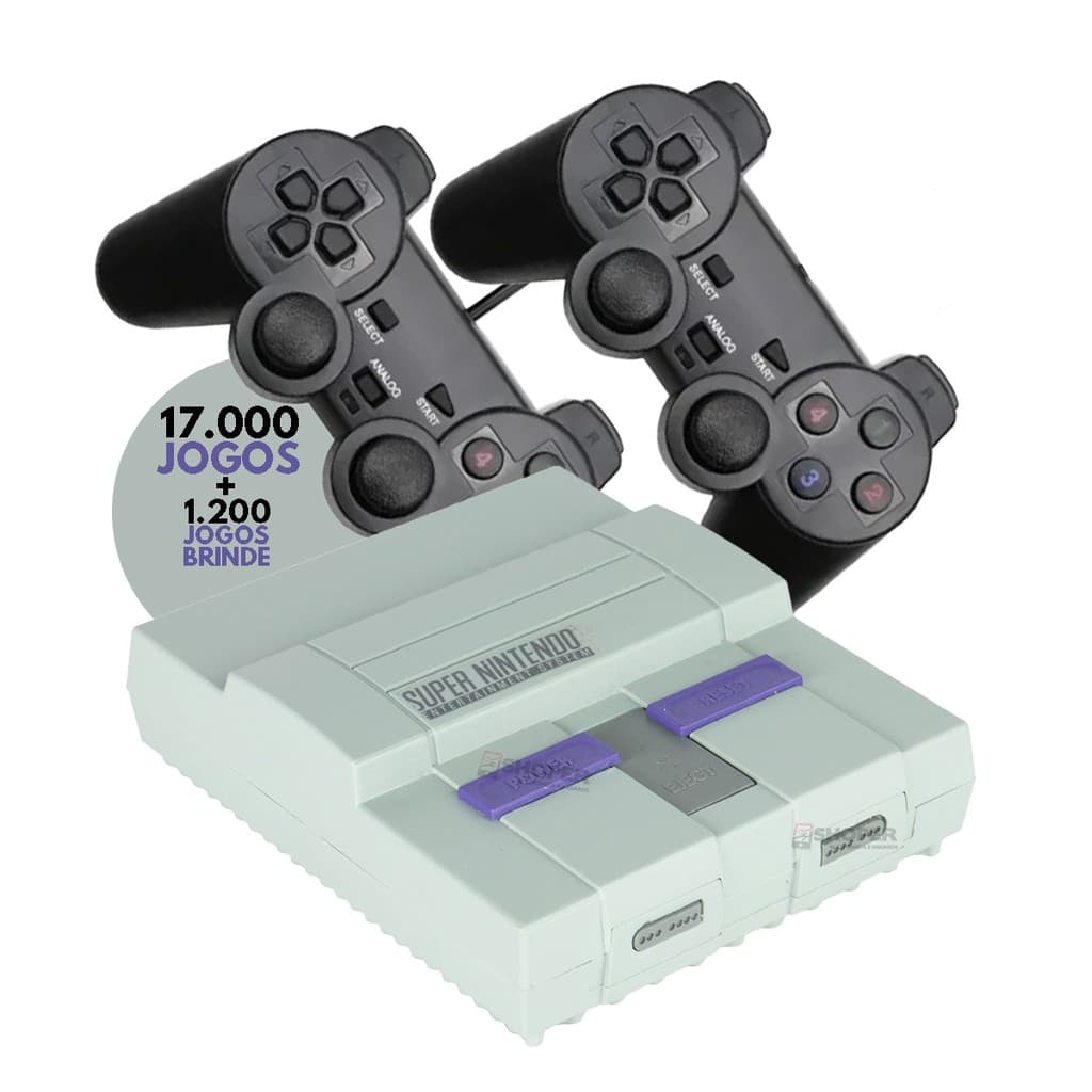 Super Nintendo Game  Retro 18.200 Jogos 2 Controles ps1 + Ps1