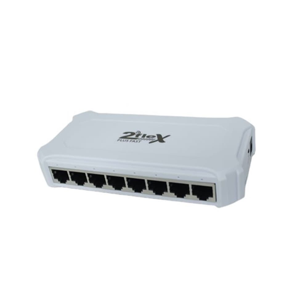 Switch 8 Portas Cascateável 10/100 Mbps PoE Reverso Plus 2F-N1008PLUS - 2Flex