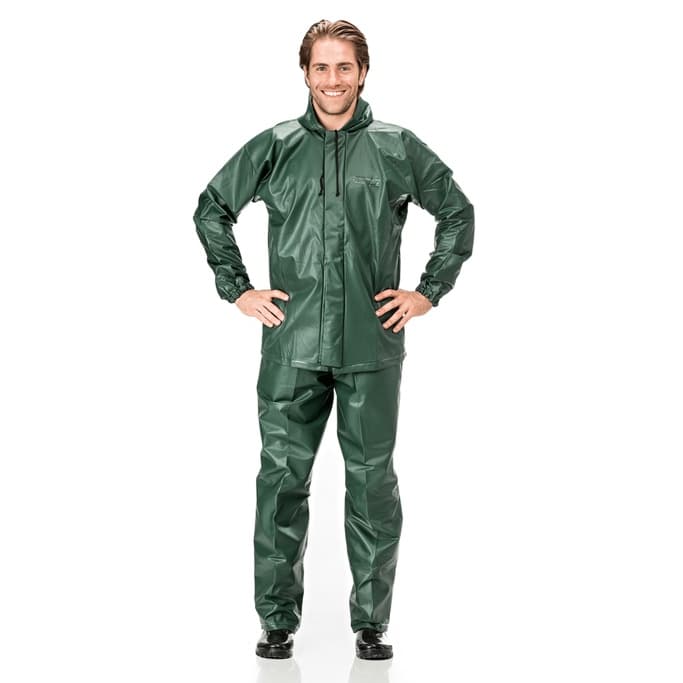 Conjunto Pescador Capa De Chuva Pantaneiro Verde de PVC