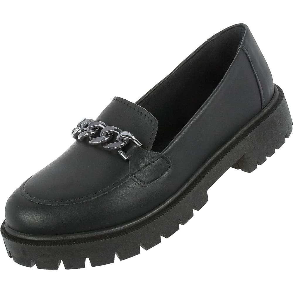 Sapato Mocassim Tratorado Feminino Oxford Loafer Plataforma Blogueira Moda Tendencia Salto