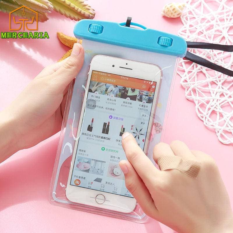 1pc Airbag flutuante inflável do telefone móvel bolsa impermeável Tela de toque para nadar à prova d'água saco de telefone celular