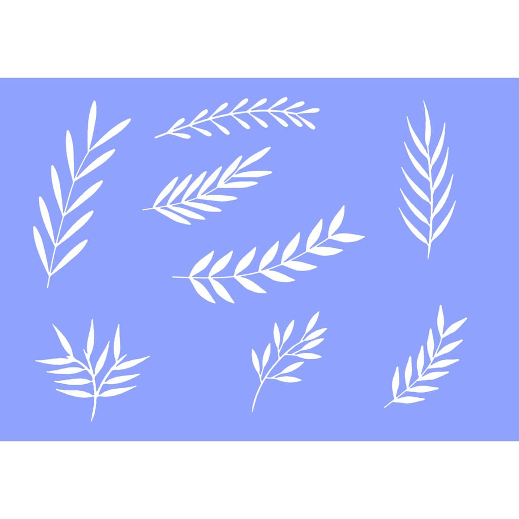 Stencil Folhas Para Pintura - Tamanho 20x14 - Unidade