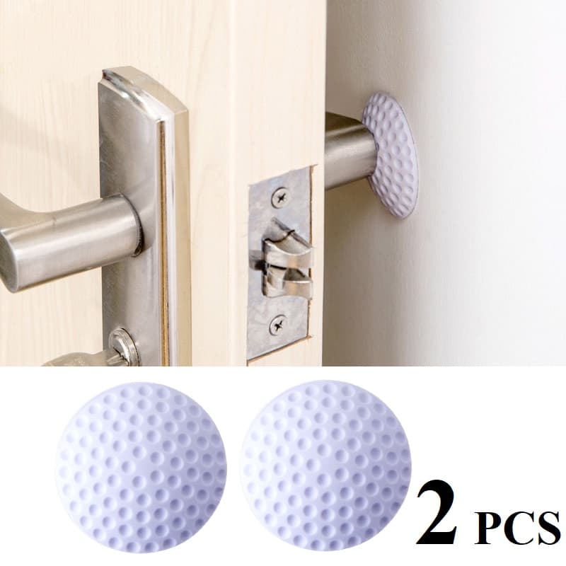 Kit 2 Pcs Tampão De Parede Auto-Adesivo Protetor De Maçaneta De Porta Para Carros Batente De Borracha