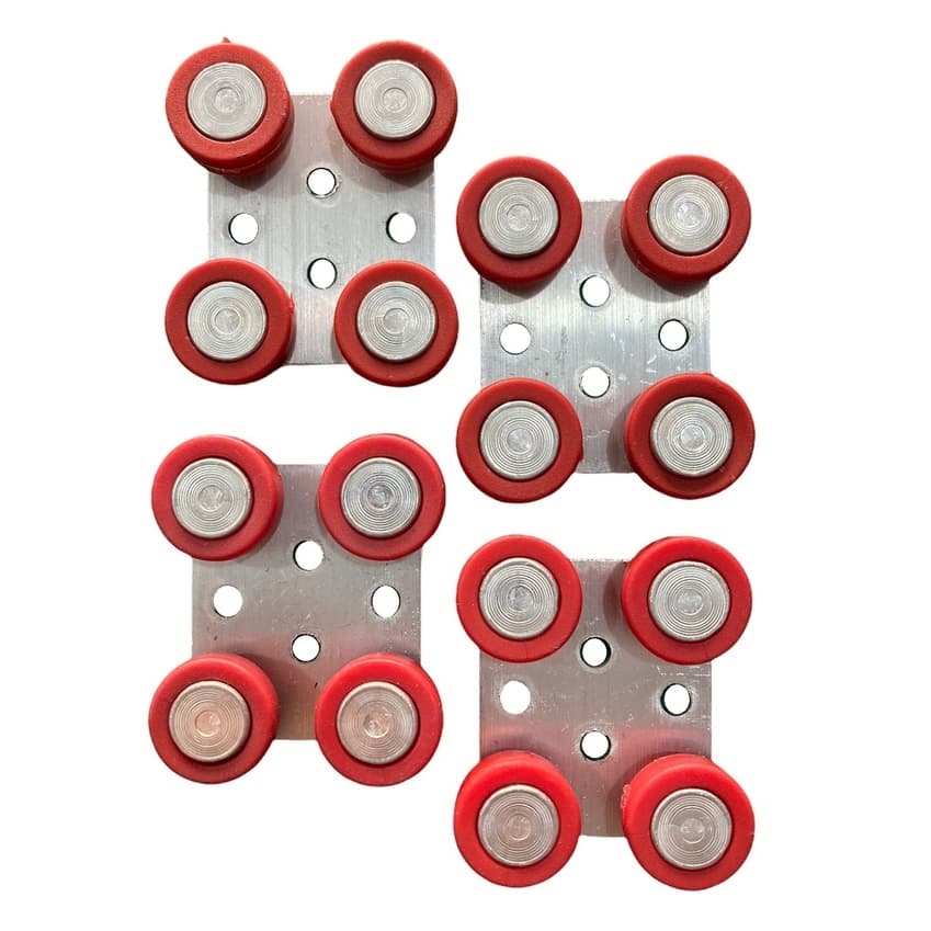 Kit 4 Guia 4 Rodas Portão Correr Alumínio - Pronta Entrega