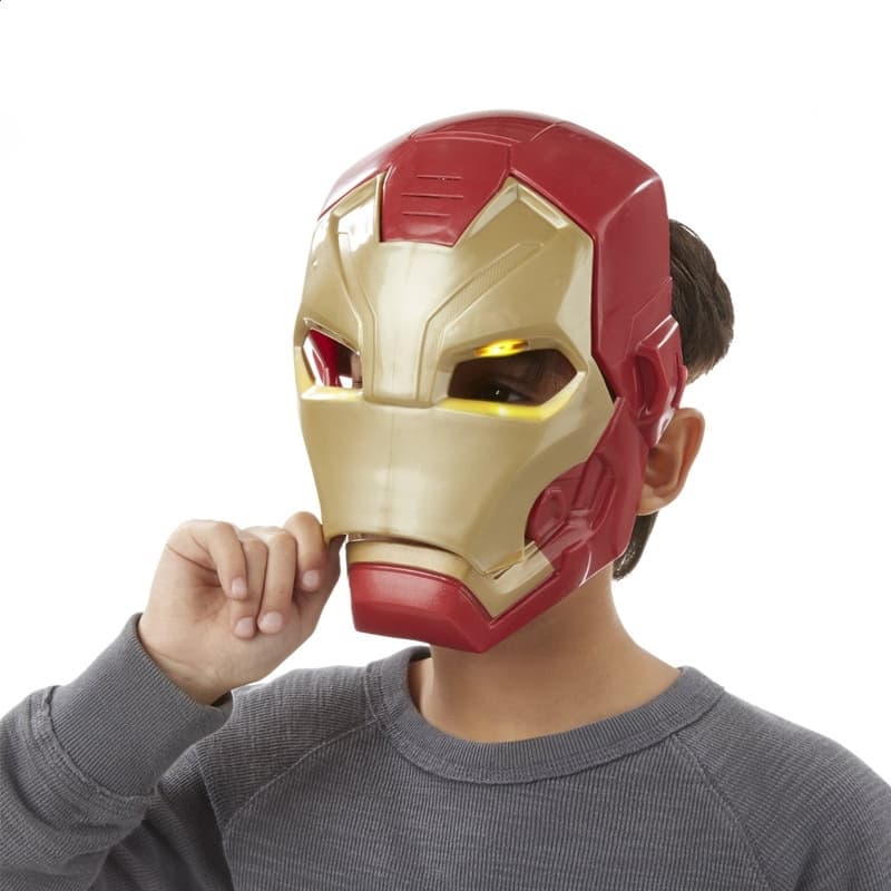Marvel Vingadores Bonecos De Brinquedo Homem De Ferro Máscara De Som Leve Tony Stark Capacete Aberto Máscaras Para Crianças Meninos Halloween Cosplay