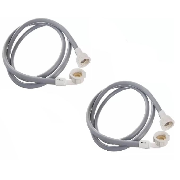 Kit 2 Mangueiras Entrada Agua 2,00m Lavadora Roupas & Lava Louça